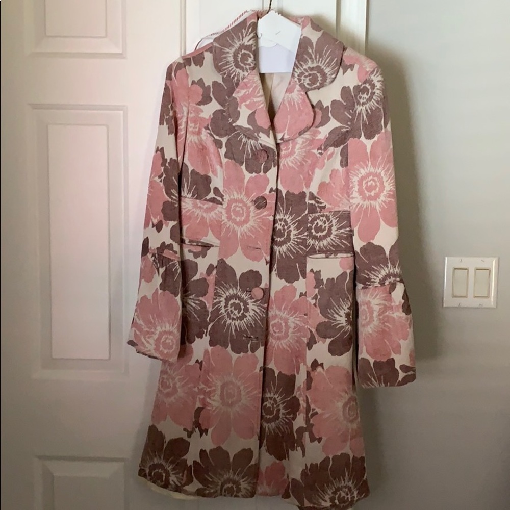 Flower brocade 5 button jacket